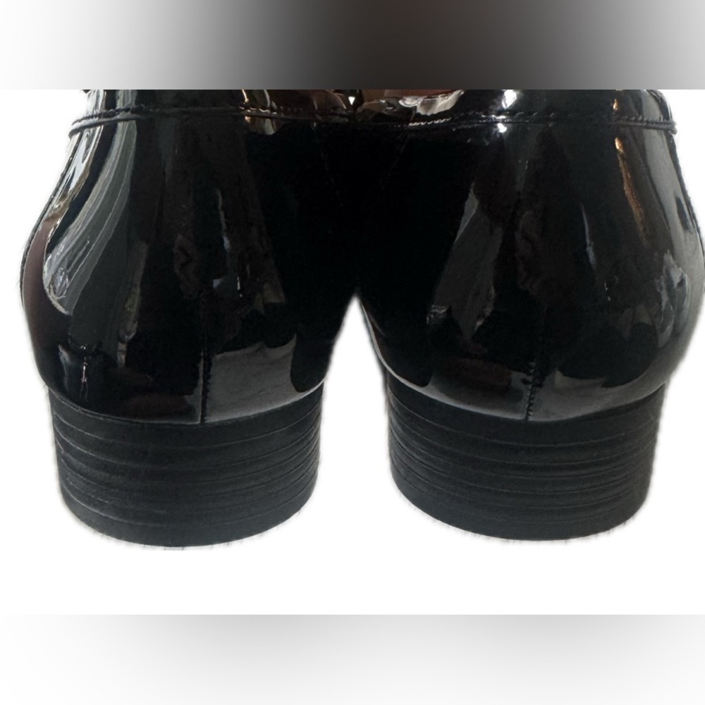 Bandolino Black Patent Loafers with Bow Detail - Picture 6 of 10